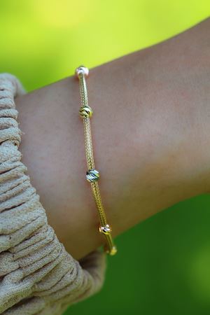 14 Ayar Altın Toplu 1 Sıra Bileklik