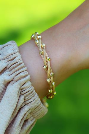 14 Ayar Altın Toplu Burgu Bileklik