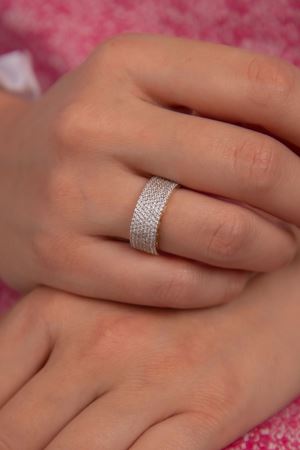 14 Ayar Sarı Altın Taşlı Yüzük