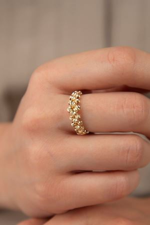 14 Ayar Sarı Altın Toplu Yüzük