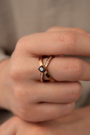 0,18 Carat Elmas Tasarım Yüzük