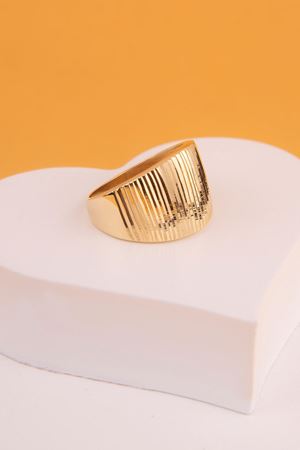 14 Ayar Sarı Altın Kalemli Yüzük