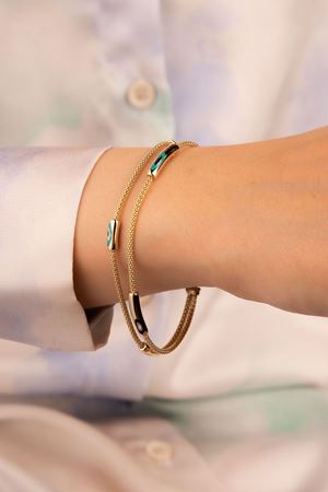 14 Ayar Altın Fortuna 2 Sıra Bileklik