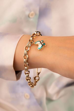 14 Ayar Sarı Altın Kelebek Bileklik