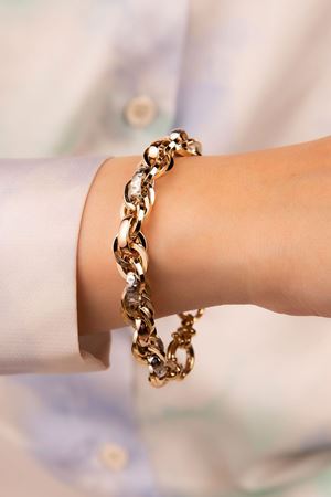 14 Ayar Üç Renkli Altın Hallow Bileklik