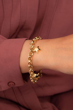 14 Ayar Sarı Altın Şans Bileklik