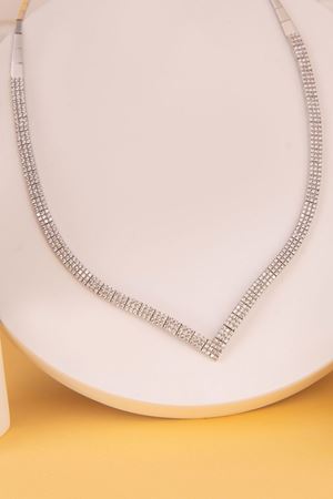 14 Ayar Beyaz Altın Su Yolu Set Gerdanlık