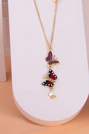 Monarch Butterfly Kolye