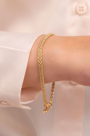 14 Ayar Sarı Altın Halat Burgu Bileklik