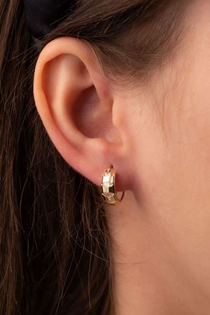 14 Ayar Sarı Altın Halka Küpe