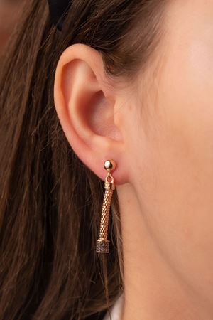 14 Ayar Rose Altın Tasarım Set Küpe