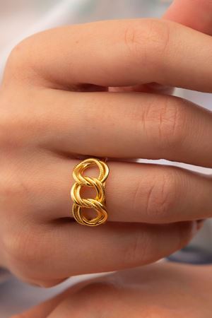 22 Ayar Sarı Altın Samanyolu Yüzük 