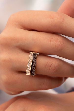 14 Ayar Rose Altın Tasarım Set Yüzük