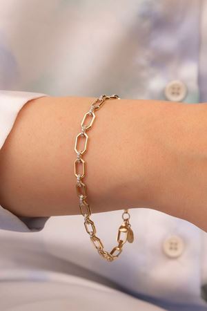 14 Ayar Sarı Altın Altıgen Bileklik