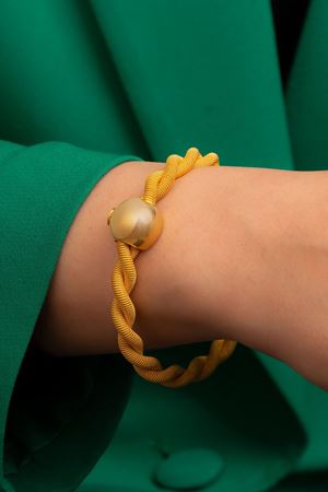 22 Ayar Sarı Altın Topuz Burgu Bilezik