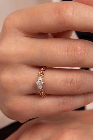 0,27 Carat Pırlanta Eklem Yüzük