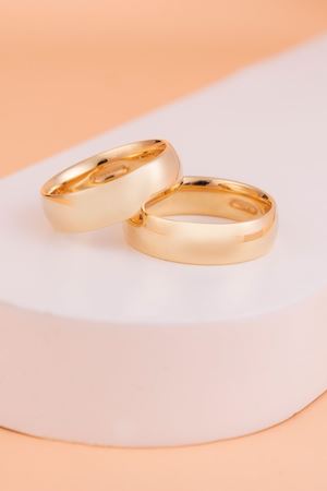 14 Ayar Sarı Altın 6 Mm Erkek Bombeli Alyans