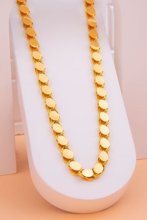 14 Ayar Sarı Altın Pullu Zincir