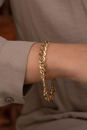 14 Ayar Sarı Altın Hallow Bileklik