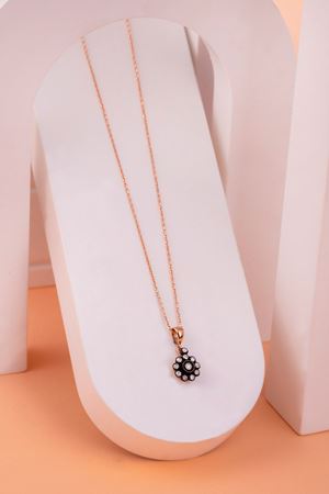 0,20 Carat Elmas Set Gül Kolye