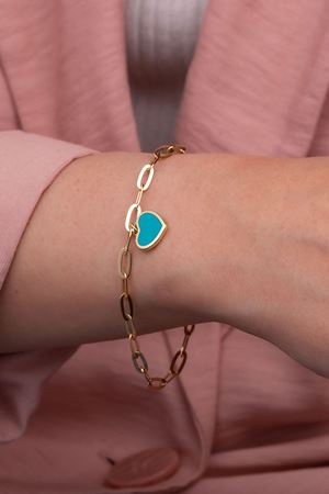 Bir Dilek Tut Koleksiyon Mavi Kalp Bileklik