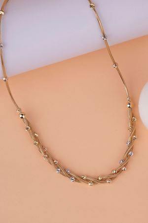 14 Ayar Sarı Altın Burgu Toplu Gerdanlık