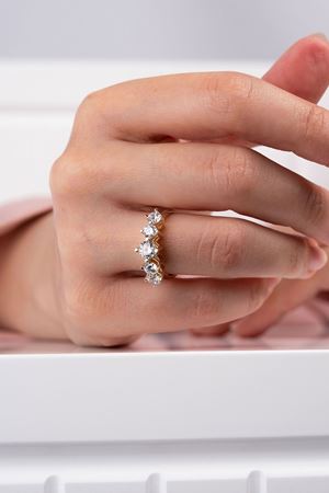 14 Ayar Sarı Altın Sırataş Yüzük