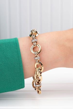 14 Ayar Altın Tasarım Hallow Bileklik