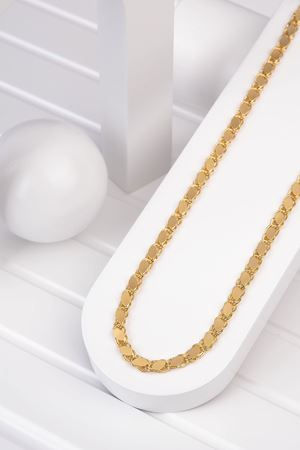 14 Ayar Sarı Altın Pullu Zincir