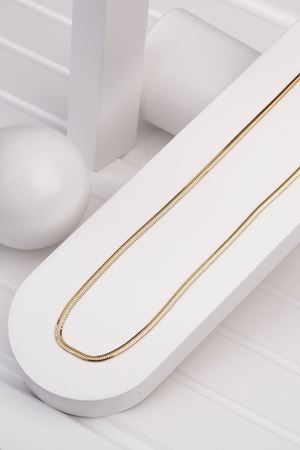 14 Ayar Sarı Altın İtalyan Bombe Ezme Zincir