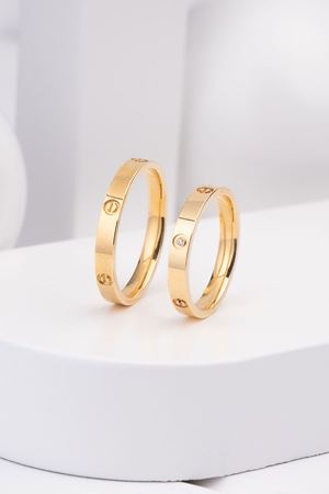 14 Ayar Sarı Altın 3 Mm Tasarım Kadın Alyans