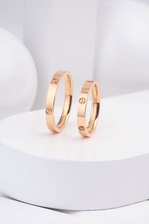 14 Ayar Rose Altın 3 Mm Tasarım Erkek Alyans