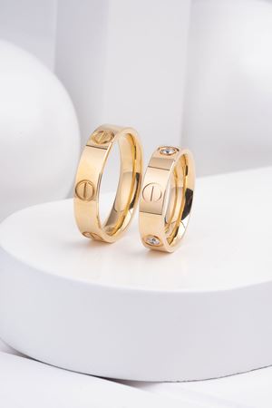 14 Ayar Sarı Altın 5 Mm Tasarım Erkek Alyans