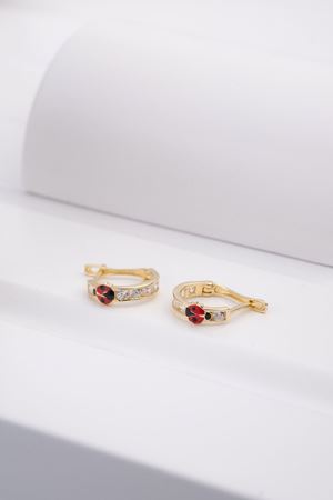 14 Ayar Sarı Altın Uğur Çocuk Küpe