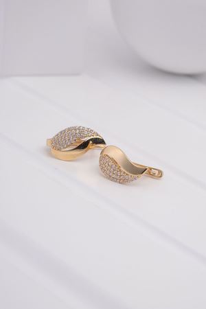 14 Ayar Sarı Altın Tasarım J Küpe