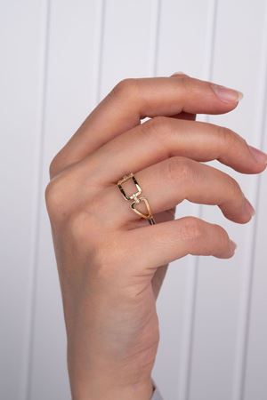 14 Ayar Sarı Altın Eklem Yüzük