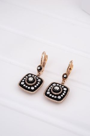 1,25 Carat Elmas Kare Tasarım Küpe