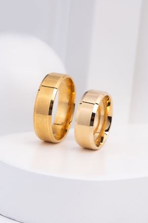 14 Ayar Sarı Altın 7 Mm Erkek Alyans