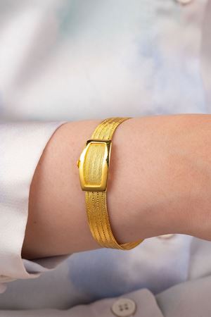 14 Ayar Sarı Altın 5 Sıra Trabzon Bileklik