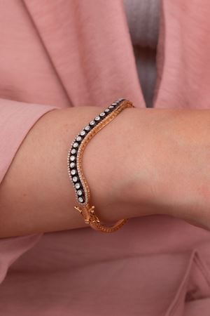 0,97 Carat Elmas Tasarım Dalga Bilezik