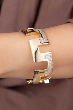 14 Ayar Sarı Altın Grek Desen Bilezik