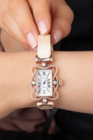 1,04 Carat Elmas Piton Deri Tasarım Saat