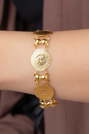 22 Ayar Sarı Altın Çeyrek Altın Bileklik