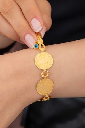 14 Ayar Sarı Altın 3 Çeyrek Altın Bileklik