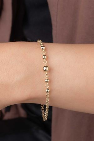 14 Ayar Sarı Altın Toplu Bileklik