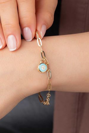 14 Ayar Sarı Altın Şans Bileklik