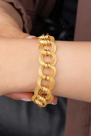 22 Ayar Sarı Altın Tasarım Bileklik