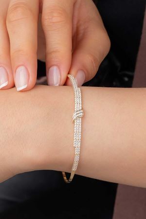 14 Ayar Altın Set Tokalı Su Yolu Bileklik