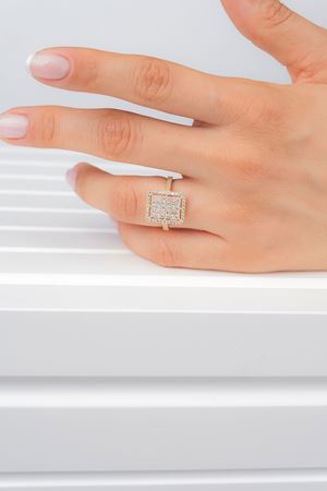 14 Ayar Sarı Altın Baget Yüzük