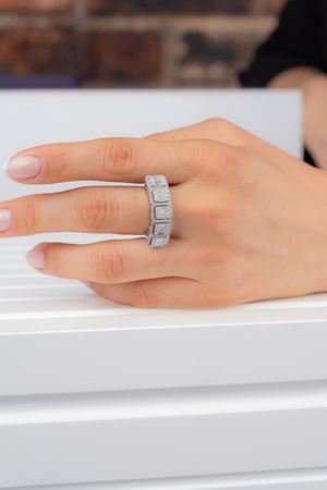 0,99 Carat Pırlanta Sırataş Baget Yüzük